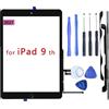 Hedywei Schermo Tattile di Ricambio per iPad 9 Display A2602 A2603 A2604 A2605 10.2 Pollici 2021 Touch Screen Digitizer con Kit utensile (Nero)