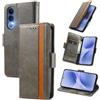 MOJIA Cover per Vivo V70 FE, PU Custodia Antiurto Resistente ai Graffi, Custodia Flip Portafoglio per Telefono con Supporto e Slot per Schede. Grigio