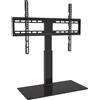 myWall My Wall - Supporto per TV girevole HP2BRAL, orientabile di 100°, altezza regolabile fino a 800 mm, stabile base TV con vetro di sicurezza, portata 40 kg, compatibile VESA