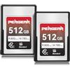 Pergear 512GB Scheda di Memoria CFexpress Tipo A, Fino a 800 MB/s di Velocità di Lettura e 780 MB/s di Velocità di Scrittura Per 4K 120P, 8K 30P(Confezione da 2), Compatibile con fotocamere Sony Alpha