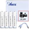Anern Batteria AAA ricaricabile al litio 4 pezzi batterie AAA USB-C 1.5 V 600 mWh più di 1500 cicli Batterie a ricarica rapida con cavo di ricarica tipo C