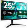 Philips Gaming Monitor 25M2N3200W 24.5 pollici, 1920x1080, FHD, 240Hz, Fast VA Panel, 0.5ms MPRT, Height Adjustment, (HDMI2x 2.0 DP 1x 1.4) Adaptive Sync, FreeSync Premium, Grigio Scuro