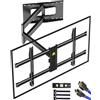 FORGING MOUNT Supporto TV Parete per 32-80 Polliciper Schermi Piatta/Curva TV, Con braccio articolare lungo 1090mm,Staffa TV con Girevole ed Estendibile, Braccio TVs Max VESA 600x400mm fino a 50KG