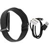 Ejoyous Bracciale Intelligente, Fitness Tracker con Contapassi, Monitoraggio della Frequenza Cardiaca del Sonno, Impermeabile Fino a 10 M, Ricarica Magnetica, 40 Giorni in Standby (BLACK)
