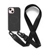 JIYUDZ JIYU Cover Magnetica per iPhone 13 Mini 5.4 con Cordino,Custodia Silicone Compatibile con MagSafe,Cover Silicone con Corda Collana Tracolla Laccio Regolabile,Nero
