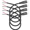 Riertostng 4 cavi corti da USB C a 2 pin, 10 pollici, 20 AWG 5 V, USB tipo C, 2 pin, per dispositivi USB di tipo C, installati o di ricambio