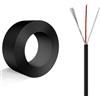 GO BEYOND YOURSEIF Cavo Schermato 2547 A 2 Conduttori Calibro 32~22 - Cavo Audio E Segnale Flessibile Con Schermatura in Rame Stagnato Da 300 V E Foglio Di Alluminio - Microfoni, Altoparlanti(100ft,30AWG-2C)