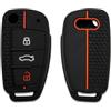 Lage Cover Guscio Copri Chiave per Telecomando 3 Tasti compatibile con Audi A1 / A3 / S3 / A4 / S4 / RS4 / A6 / S6 / RS6 / Q3 / Q5 / Q7 / TT/TTS / R8 Custodia Protettiva, accessorio auto in silicone