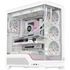 Itek Case Gaming SHOWBUI WAVE 82W - Tower ATX con 4 ventole ARGB 12 cm incluse - 2xUSB3, Type-C- paratia frontale e laterale in vetro temp scuro - Ed. Bianca