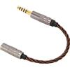 Goshyda Cavo Adattatore Bilanciato Maschio da 4,4 Mm a Femmina da 3,5 Mm, Cavo per Cuffie Portatile Placcato in Oro, per gli Amanti della Musica