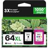 Relcolor 3X Capacità 64XL Cartucce d'inchiostro Nero Colore Combo Pack Ricambio per HP 64 XL 64XL HP64 HP64XL per Envy 7855 7155 7858 7800 7100 6255 6252 6232 7120 7158 7164 7955e Tango Stampante X (2