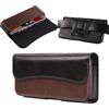 ZORSOME Custodia in pelle di alta qualità con clip per cintura per iPhone 15 14 13 12 Pro Max,15 14 Plus,14 Plus,per Galaxy S23 S22 S21 Ultra S23 FE custodia a fondina per cellulare (nero + marrone)
