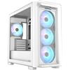 ASUS A21 PLUS TG ARGB WHITE Case micro ATX, Supporta Schede Madri con connettori nascosti, Radiatori da 360 mm e Schede Grafiche da 380 mm, 4 ventole ARGB preinstallate, Bianco