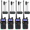 Techside Walkie Talkie Aggiornato Potenza 8W | 8 Pmr 69 Lpd Tri-Power | Dual Band Vhf/Uhf | Compatibile Canali Preinstallati Midland G9 Pro UV5R Ti-F8+ Softair Vigilanza Trekking | Garanzia Ita (4 Pz)