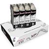 Squuido 4 nero cartucce d'inchiostro LC123 LC123XL compatibili con Brother DCP-J4110DW MFC-J4410DW MFC-J4510DW MFC-J4610DW MFC-J470DW J4710DW MFC-J6520DW MFC-J650DW MFC-J6920DW MFC-J870DW DCP-J152W