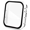 OcioDual Custodia Protettiva Compatibile con Apple Watch Series 4/5/6 44 mm I Ultra Sottile a Protezione Completa, Resistente ai Graffi e Alle Cadute-Transparente
