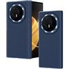 QUYISHAN Compatibile con Honor Magic V3 custodia in fibra di carbonio, custodia protettiva ultra sottile con cerniera per PC, antiurto, compatibile con Magic V3. Blu