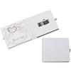 Elegantdisk - Custodia 1 DVD e 1 chiavetta USB, per matrimonio, finta pelle, colore: bianco
