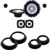 IPNOSIS Kit 6 Casse ALPINE SXE-1750S + SXE-1025S per Mercedes Classe A/Classe B dal 2005 al 2012 con 2 Supporti Anteriori e 2 Supporti Posteriori