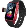 VCYEX Smartwatch Per Anziani, Con Pulsante SOS, Con Rilevamento Di Avvisi Di Caduta E Posizione GPS Bracciale, Videochiamata HD Orologio Intelligente Per AnzianiRed,1.25 * 0.57 * 2.22inch