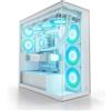 ARCTIC Xtender White (Clear Glass) - Case per PC, Vetro Panoramico Temperato, Supporto per Radiatore 2 x 420 mm, Torre Midi, E-ATX, 5x Ventole A-RGB Preinstallate - Bianco