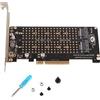Tonysa Scheda Adattatore PCIe Dual M.2 NVMe, Scheda di Espansione SSD PCIe 4.0 X8 a Dual NVMe M-Key con Dissipatore di Calore, Supporto RAID 0/1, Aggiunta di Due SSD per Desktop PC da (f45)