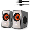 OR O R O W OROW - Altoparlanti per computer desktop, alimentati tramite USB, con suono stereo, doppio diaframma, dimensioni mini, ideali per laptop, iMac, MacBook, PC, monitor