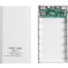 Nihcora 18650 Batteria Power Bank Box 5V 2.1A Display LCD 20000MAh Scheda di Alimentazione per Batteria 6X18650 Powerbank DIY(Bianca)
