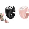Ruhnjyg TIK-Tok - Scroller wireless per dito, 2 pezzi, telecomando per girare pagina ad anello, design ad anello, controllo del volume e interfaccia per la casa