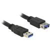 DeLOCK Prolunga USB 3.0 Cavo Cavetto Verlã ¤ ngerungskabel di Tipo A connettore USB 3.0 Tipo a Femmina 5,0 m Nero