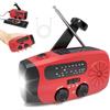 buusace Radio di emergenza con manovella e solare - Radio multifunzione con torcia a LED, power bank e allarme SOS, radio a manovella per esterni, campeggio, sopravvivenza (2000mAh, IPX3, porta di ricarica
