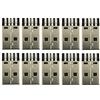 TAODAN 10pcs USB 2.0 maschio connettore porta jack a saldare riparazione USB adattatore di ricambio connettori presa