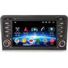 Erisin 8-Core 4GB+64GB Android 16 Autoradio per AUDI A3 S3 RS3 RNSE-PU 7 IPS Schermo Tattile Navigatore GPS Supporto Wireless CarPlay Android Auto DAB+ Bluetooth 5.0 DSP WiFi 4G Canbus SWC OBD2 FM