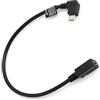 System-S Micro USB 90 ° angolato a Sinistra ad Angolo Maschio a Micro USB Femmina Cavo Dati Cavo di Ricarica CA. 27 cm Adattatore Cavo di Estensione