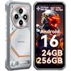 Blackview FORT 2 Rugged Smartphone Android 16, 245g/10.7mm Celluare Antiurto, 24GB+256GB/2TB Telefono Indistruttibile, Gemini AI, IP68/NFC/OTG/Face ID/2 Anni Garanzia