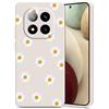 Guxira Cover Protettiva per Xiaomi Redmi Note 14 Pro 5G, Carino Floreale Design Custodia Antiurto Silicone Cover Antipolvere Protettiva Case per Redmi Note 14 Pro 5G - Margherita Gialla
