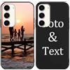 Yoedge Cover Personalizzata Custodia per Samsung Galaxy S23 5G 6,1 Personalizzato con Foto Testi Disegni Personalizza Custodia Immagine, Antiurto Nero Personalizzabili Case per Samsung S23 5G