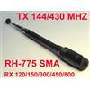 COMTRAK SRH-775 ANTENNA BIBANDA 144/430 Mhz RTX PORTATILI CONN.SMA M 490020