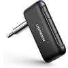 UGREEN Ricevitore Bluetooth 5.0 per Auto AptX, Adattatore Bluetooth con Chip CSR Chiamate in Vivavoce con Mic Incorporato CVC 8.0, Jack Audio 3,5mm Hi-Fi Stereo per Auto