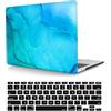 HLAAJJX Custodia Compatibile con Nuovo Macbook Pro 15 pollici 2019 2018 2017 2016 con Touch Bar e Touch ID A1990 A1707, Case Rigida Protettivo Plastica Copertina & Tastiera Cover, Blu