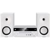 Blaupunkt MS30.02BT micro impianto stereo Bluetooth HDMI ARC | Ottico USB AUX Radio FM CD 150 W RMS Sveglia telecomando altoparlante basso Reflex (bianco)