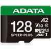 ADATA Scheda di memoria Speed Plus MicroSDXC UHS-I U3 Classe 10 da 128 GB con adattatore colore nero con verde