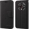 Shantime Custodia Portafoglio Flip in Tessuto Oxford Compatibile con Ulefone Armor X16, Cover Protettiva Magnetica con Slot Carte e Supporto(Nero)