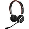 Jabra Evolve 65 UC - Cuffie wireless Bluetooth per PC, laptop, smartphone, softphone e tablet, standard UC/Stereo NA, colore: Nero
