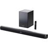Sharp Soundbar per TV HT-SBW182 Soundbar 2.1 con Subwoofer Wireless Bluetooth HDMI ARC Ottico AUX 160W
