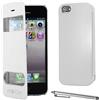 ebestStar - Cover Compatibile con iPhone SE 5S 5 Custodia Portafoglio Protezione Libro, Flip con Finestra View + Penna, Bianco
