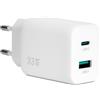 VulTech CC-233PDCUGWH Caricatore Universale Smartphone Tablet Notebook 33W GaN USB-A e Type-C USB-C PD3.0 QC3.0 PPS bianco - dimensioni compatte