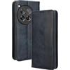 RonRun Cover OnePlus 12R, Custodia a Libro con Supporto Stand e Slot Porta Carte Case a Portafoglio Magnetica in Pelle PU Adatto per OnePlus 12R, blu