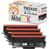 NONSOLOINFORMATICA AkitaINK Toner TN2420, Cartuccia Compatibile per Brother TN2420 TN-2420 per HL-L2310D HL-L2370DN HL-L2375DW MFC-L2710DN MFC-L2710DW MFC-L2730DW MFC-L2750DW DCP-L2510D DCP-L2530DW (4 Toner)