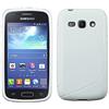 ebestStar - Cover Compatibile con Samsung Ace 3 Galaxy GT-S7270, S7272, S7275 Custodia Protezione S-Line Design Silicone Gel TPU Morbida e Sottile, Bianco [Apparecchio: 121.2 x 62.7 x 9.8mm, 4.0'']